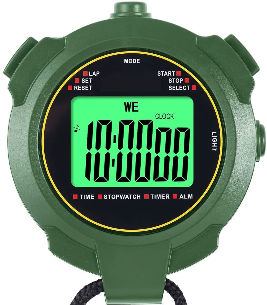 Buy Sports Stopwatch Timer, Silent Stopwatch with Backlight, Digital