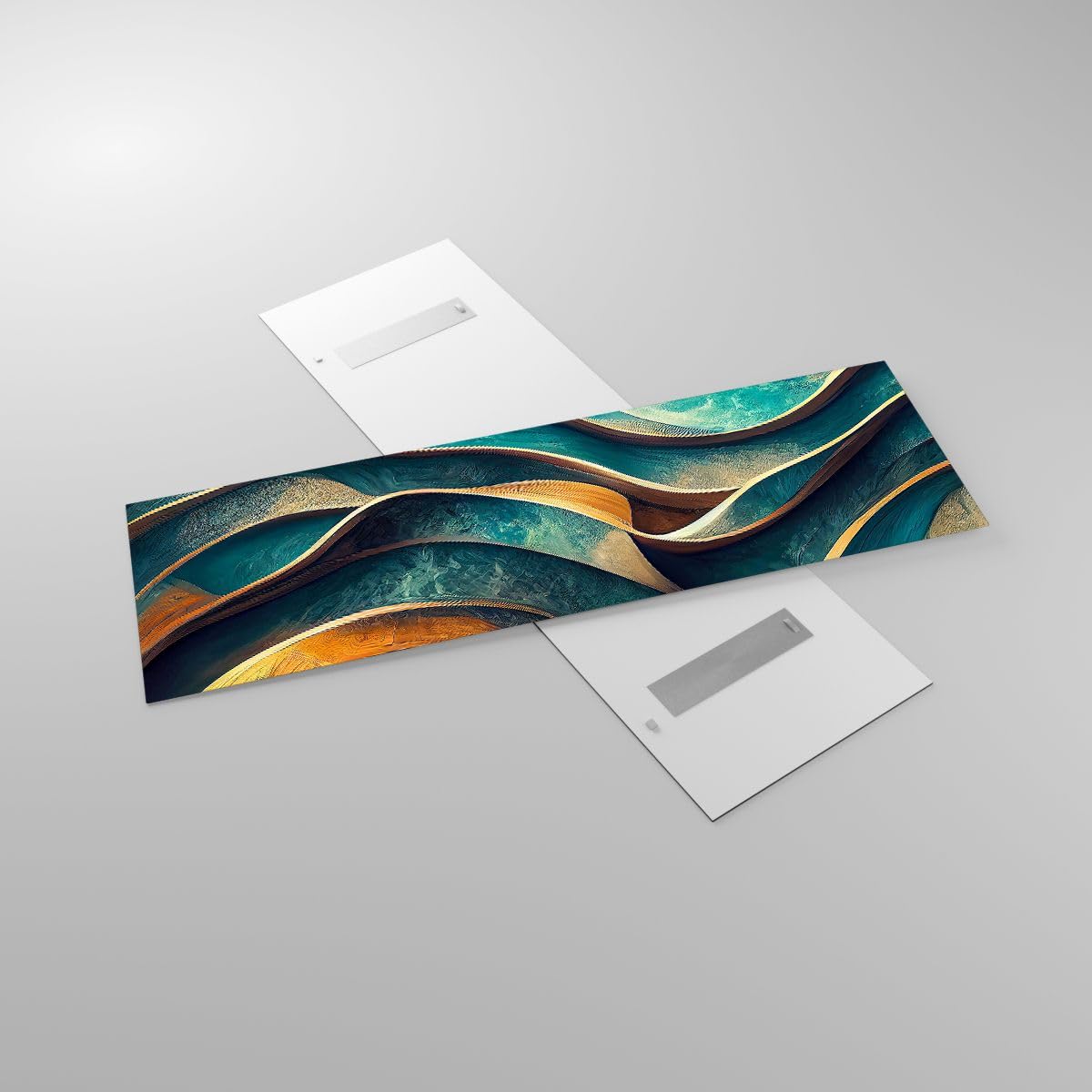 Tableau Verre Impression Univers Galaxie 160x50 Cm - Déco Murale Moderne, Brillant, Effet 3D - Prêt à Accrocher