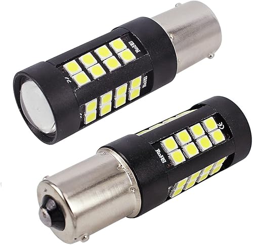 Miniatura 9 de SOCAL-LED 2 bombillas LED 7440 7443 estroboscópicas de reversa 6000 K xenón blanco superbrillante intermitente de respaldo alto montaje 3er luces de