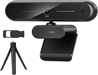 DEPSTECH Webcam mit Mikrofon HD 1080P Web Kamera, USB Webkamera mit Webcam Abdeckung und Stativ, Plug & Play, Live-Streami...