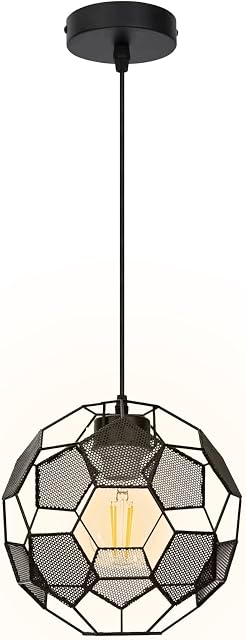 LUTW Pendant Light Vintage Metal, E27 Base Industrial Metal Ceiling Hanging Lamp Shade, Ceiling Light Adjustable for Kitchen, Dining Room, Bar, Cafe (No Bulbs)