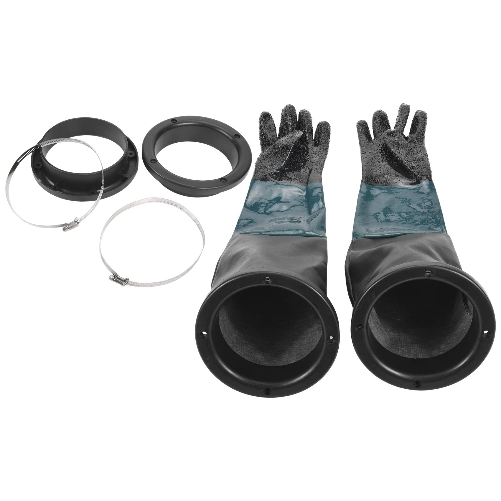 Guantes de chorro de piezas 60 cm con anillos en O para cabina de chorro de