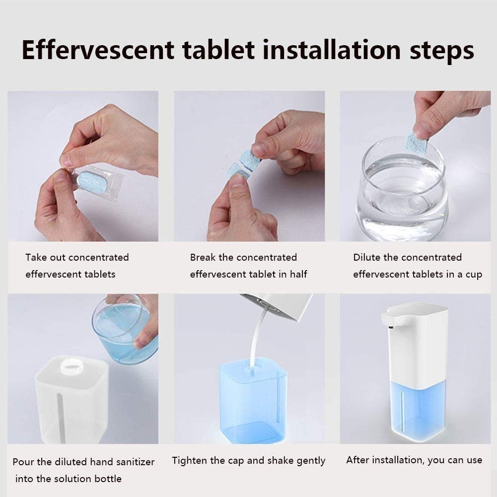 Distributore di Sapone Automatico, 10oz / 300ml Ricaricabile distributore di sanitizer a Mano sanitizer con Controllo sensore, Liquido Piatto per Bagno Cucina casa Scuola Hotel Ristorante