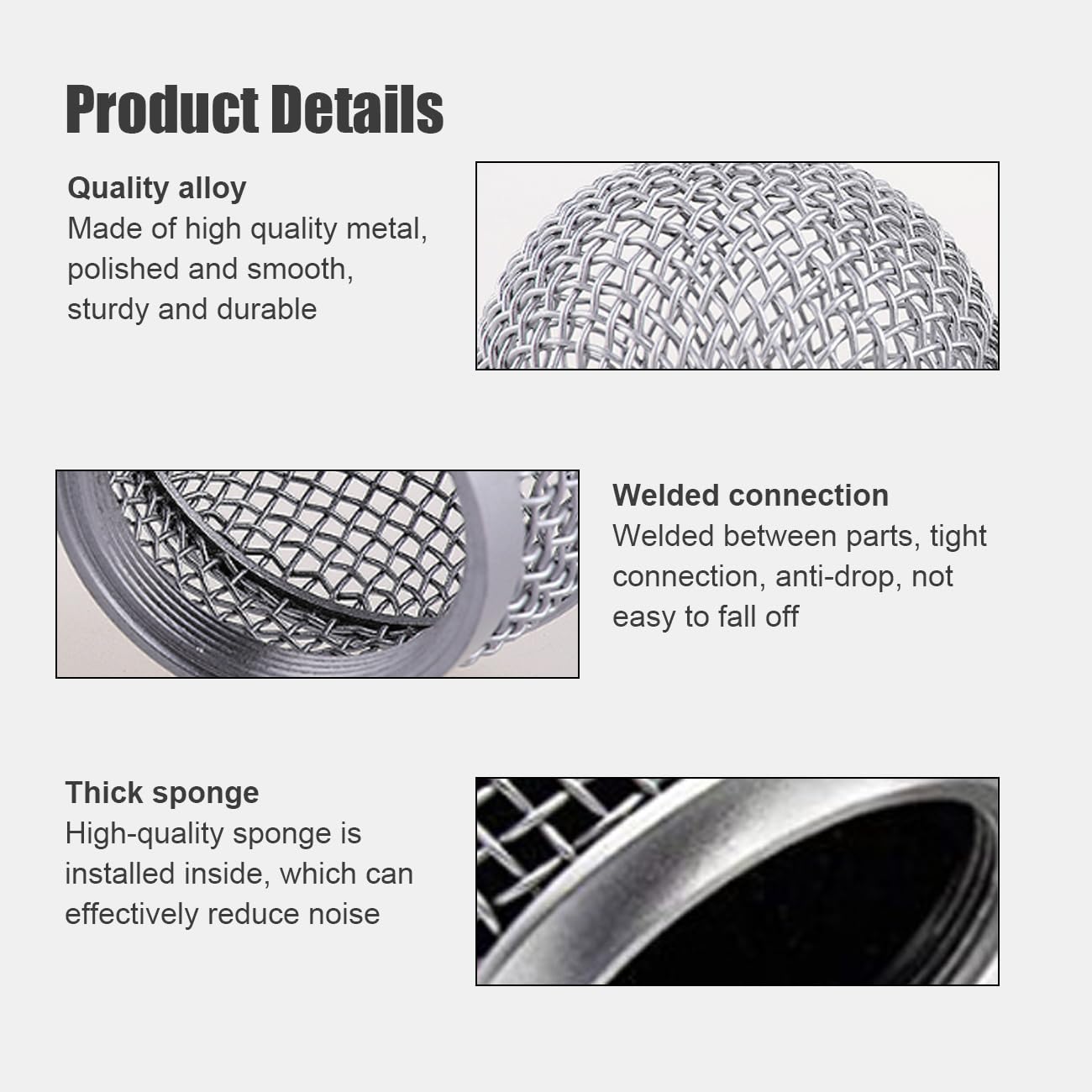 Testa Microfono Shure SM58 Sostituzione - Griglia In Acciaio Con Schiuma, Colore Rosso - Foto 12