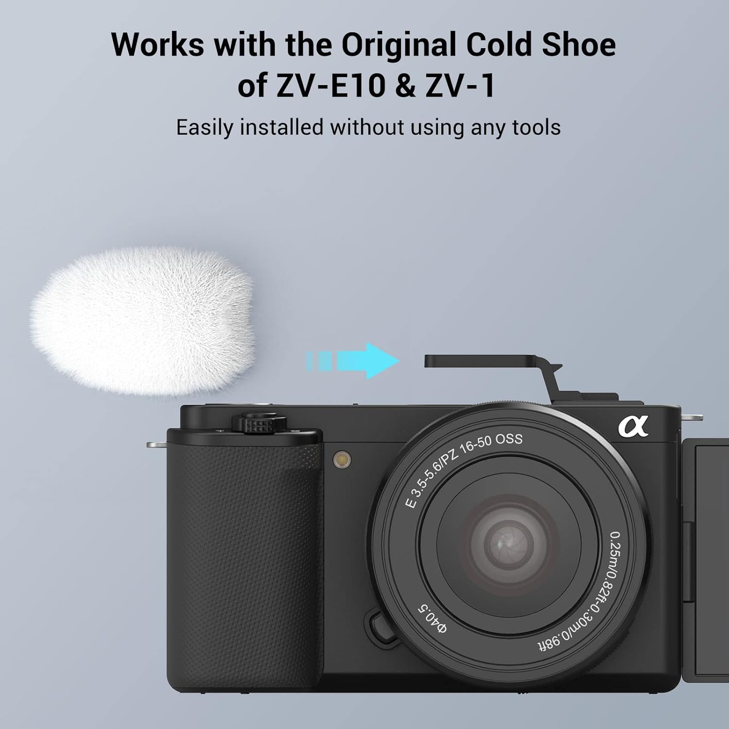 SMALLRIG ZV E10 Microphone Windscreen, Windproof and Noise Reduction