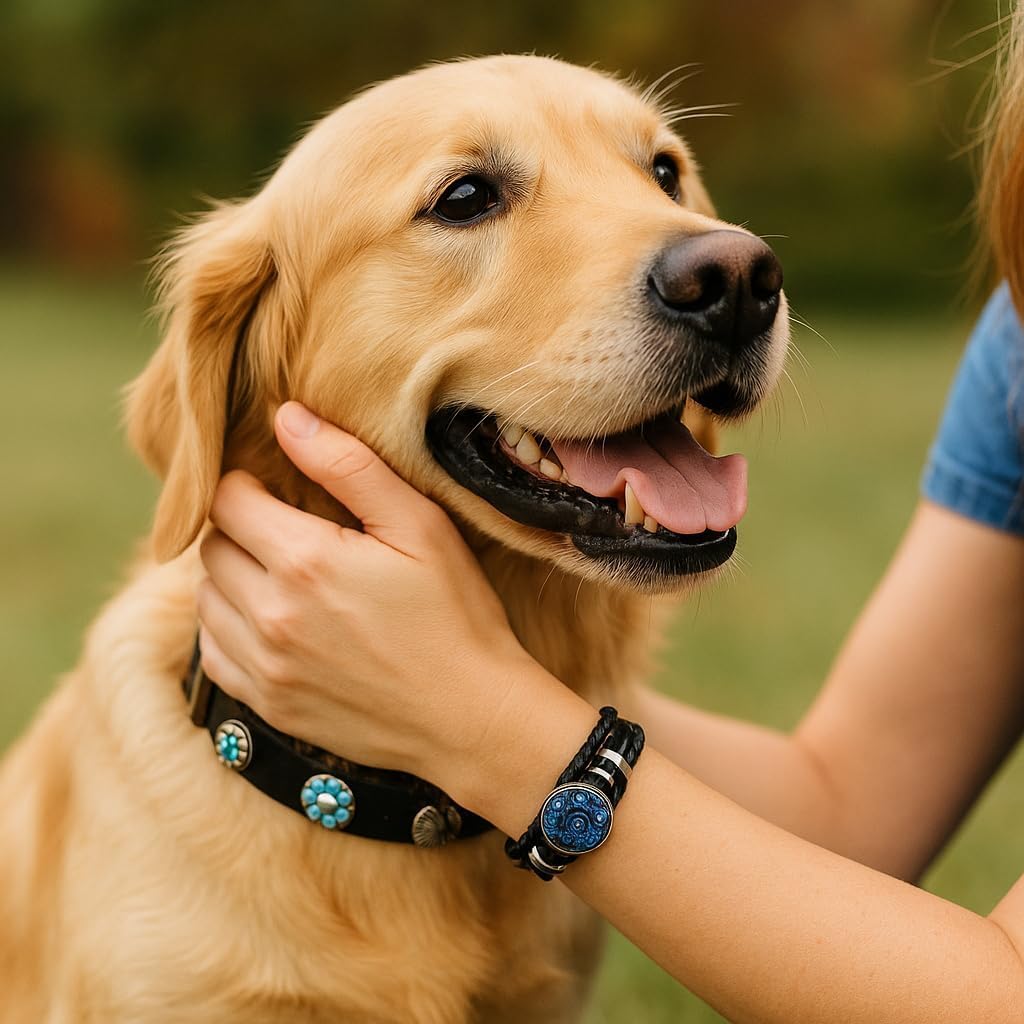 Banksford Pet Co. Dog Collar Snap Charms for Leather Pet Collar & Owner Bracelet, Interchangeable Snap Buttons, Assorted Dog-Themed Designs