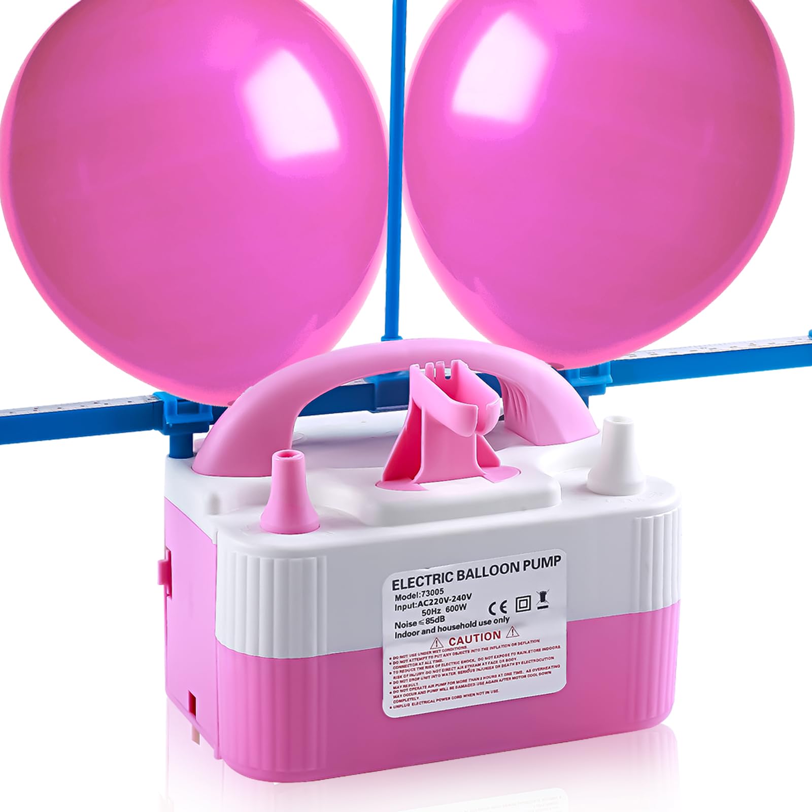 QIPUMP Balloon Pump Electric,110V 600W Balloon Blower Inflator Dual Nozzle Air Pump Balloons Inflator for Decoration, Party, Sport,Gifts:2 Balloon