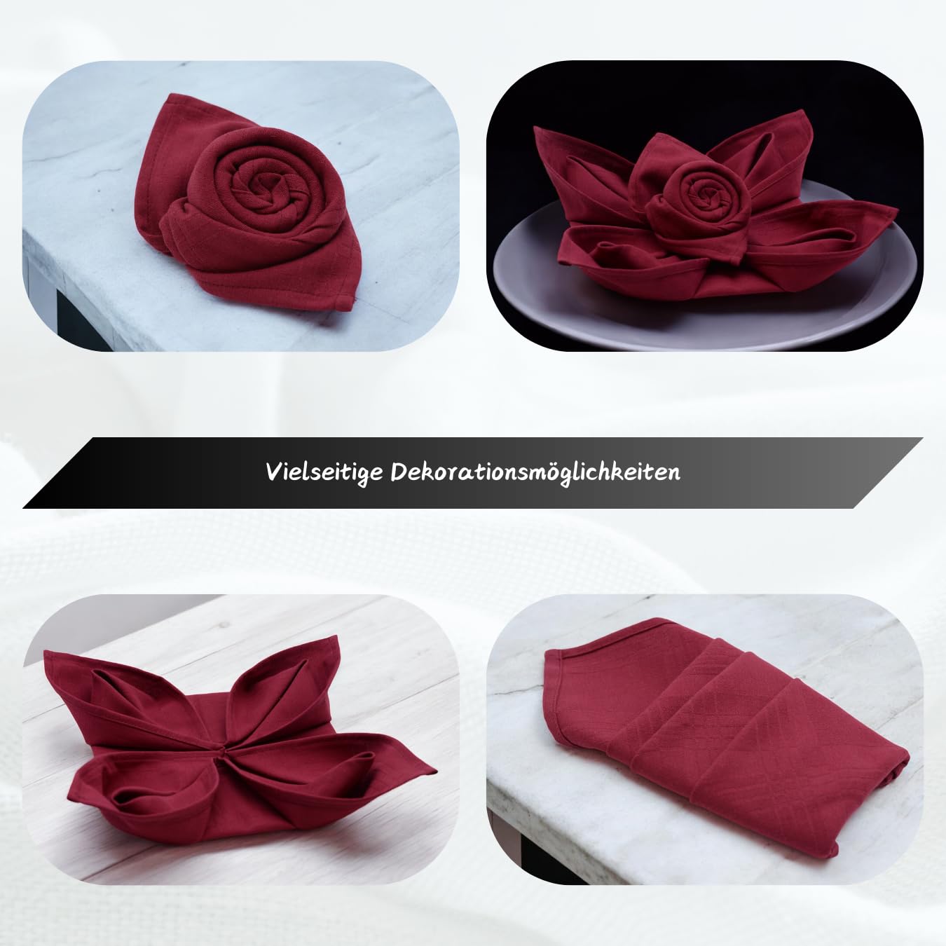 Professional 50 serviettes microgaufrée 38x38 - Bordeaux