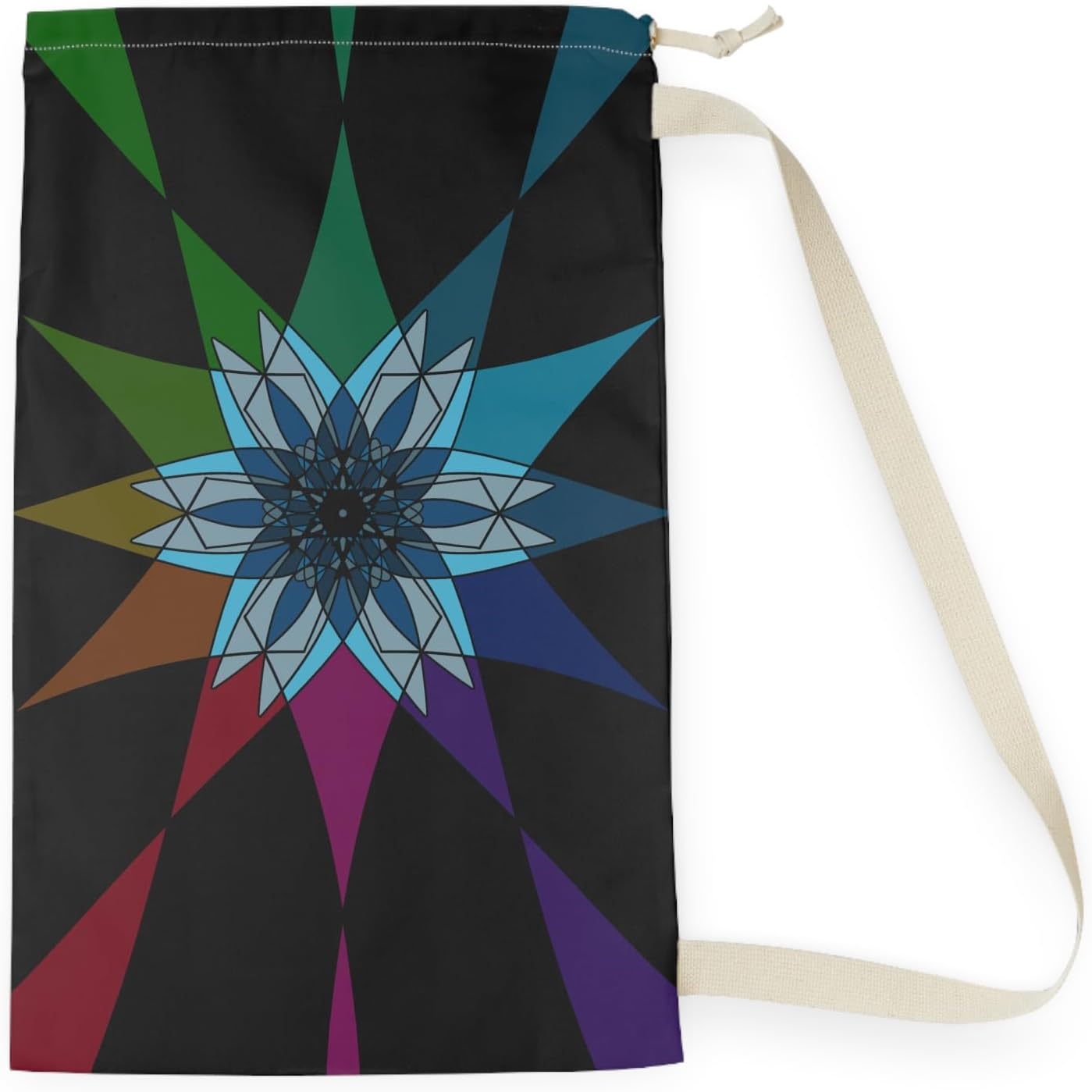 Colorful Floral Laundry Bag Bohemian Stylish Laundry Storage Ideal Gifts Dorm Room '2.legendary.journey' Art by Mitzisniftis