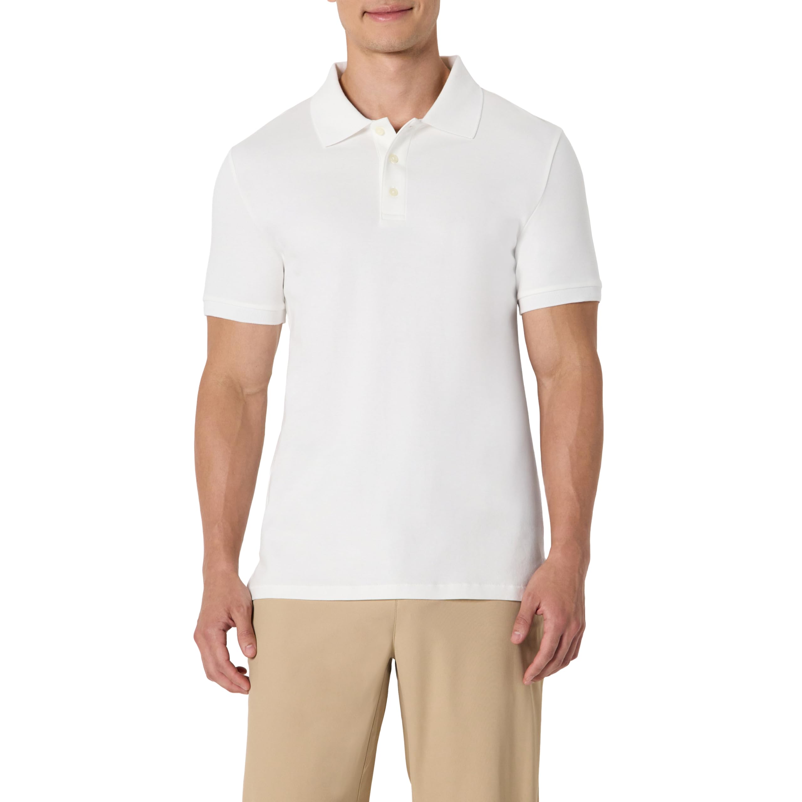 Amazon Essentials Herren Slim Fit: Interlock-Poloshirt