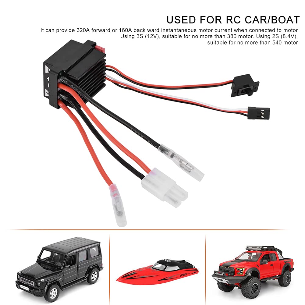 Contrôleur Moteur Rc Bateau,Variateur De Vitesse Rc,Ushed,Esc Brushed 1 8,Ruizhi Esc 320A,Esc Rc Brushed,Esc 1 10,1 12 34 Esc 45 Brushless,Esc Per Barca,Esc Rc 320A Brushed Esc Contrôleur De Vitesse É