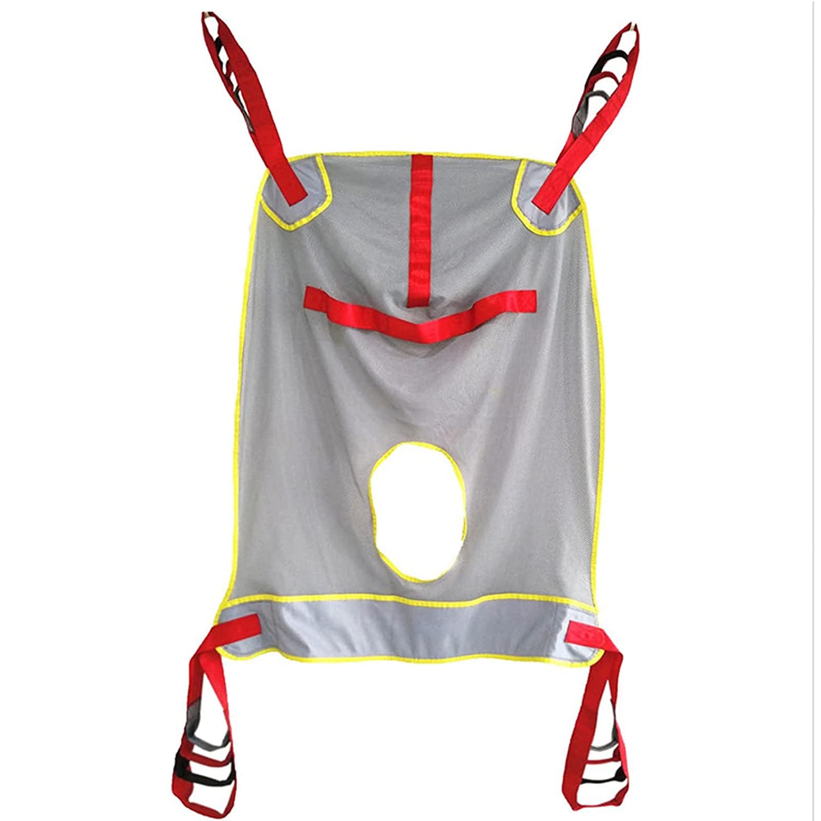 Imbracatura per Toilette, Portatile Sollevatore Paziente, Imbracatura in Rete per Doccia,Imbracatura per Disabili per Il Corpo Intero Attrezzatura per Sollevamento Bariatrico,Grigio