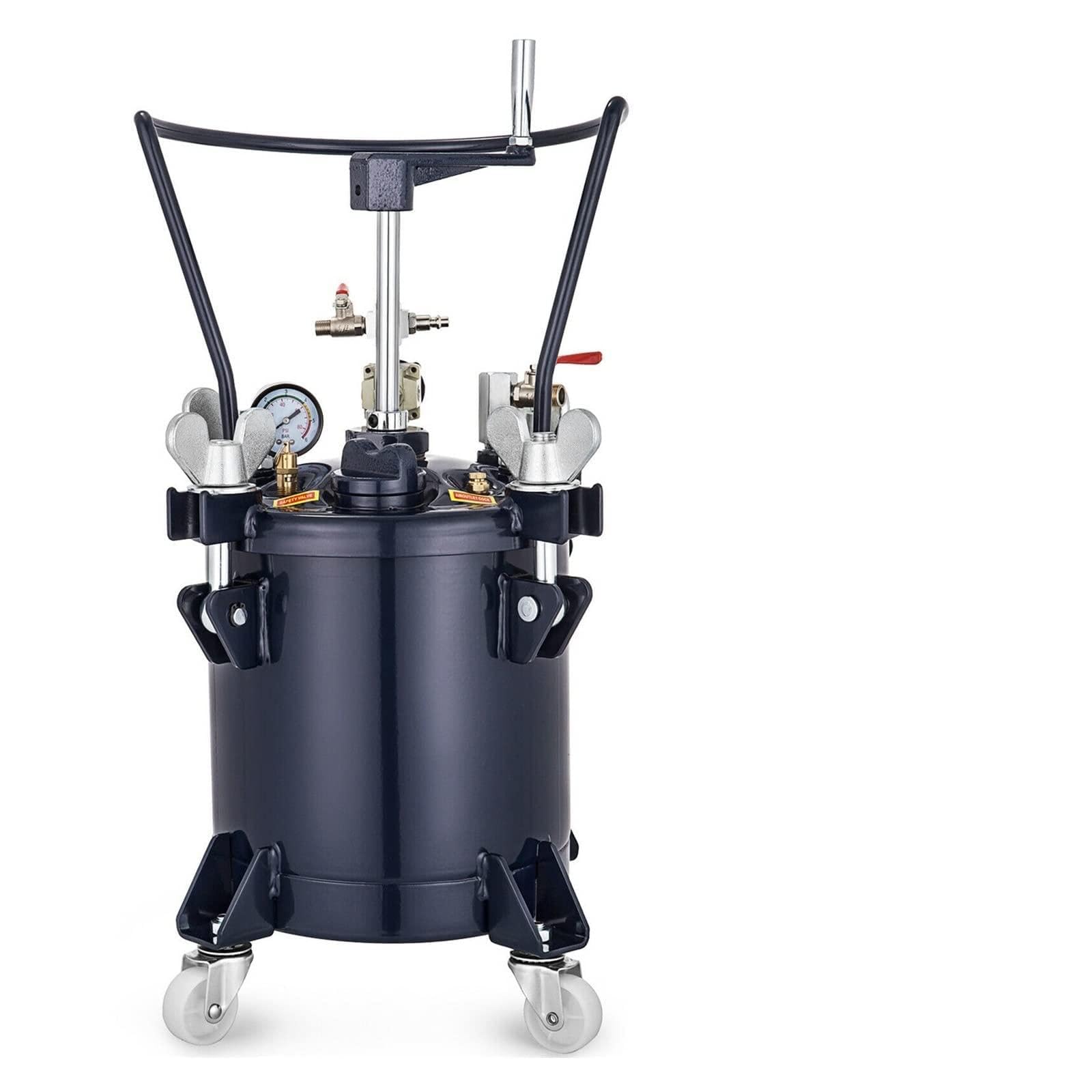 Pistolet Natryskowy, 10L 30L Pojemnik Na Farbę Ciśnieniową Zbiornik Pistolet Natryskowy Opryskiwacz Regulator Ciśnienia Ręczny Automatyczny Mieszalnik Powietrza Do Farb Przemysłowych(10L Manual)
