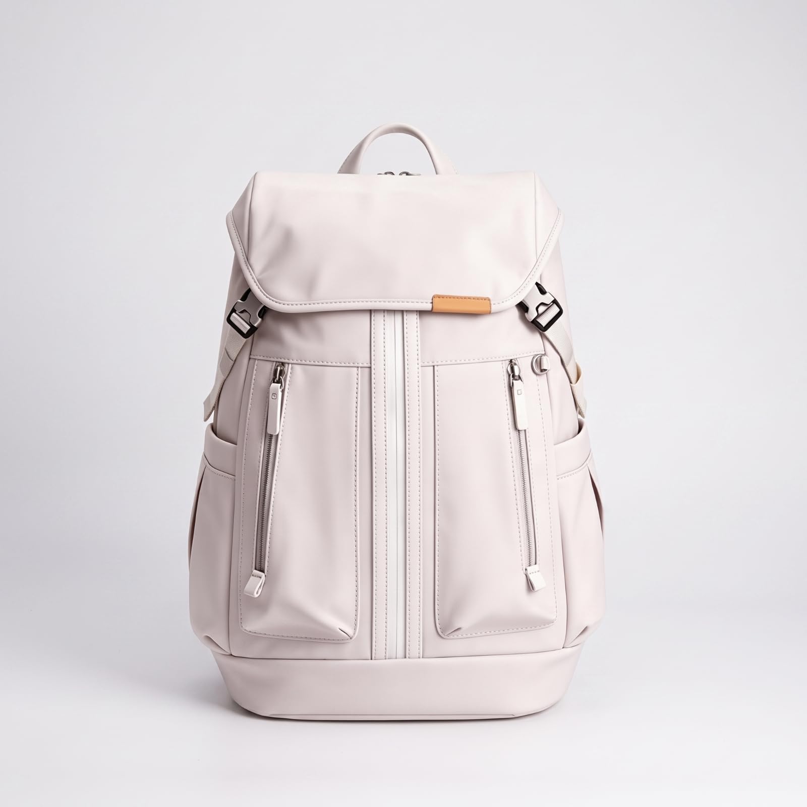 Zaino Porta Pc Organizzato Zaino con Tasche Laterali Multifunzionale Zainetto per Pendolari, Studenti, Lavoro, Università, Array, Bianco, 16 Pollici