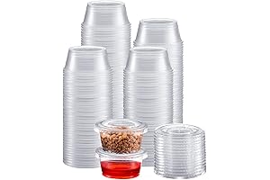 Portion Cups with Lids | 3 Oz | 200 Pack | Food Storage & Serving