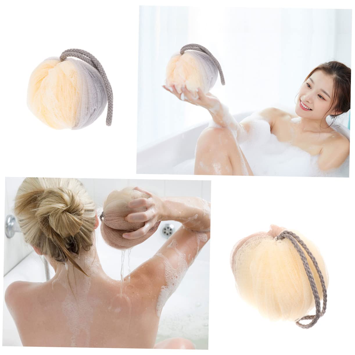 Beavorty 6piezas Esponja Efecto Espumoso Para Limpieza De Jabón o Gel Accesorios De