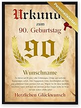 Personalised Gifts Men's Certificate Poster - Gift for 90th Birthday - 90s Poster Idea - Birthday Gift for Women - Men Gifts Birthday Card 90 Man - 90th Birthday Decoration Man
