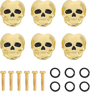 Unique Skull-Shaped Guitar Tuning Key Button Cap for Folk Electric Guitar Music Accessory