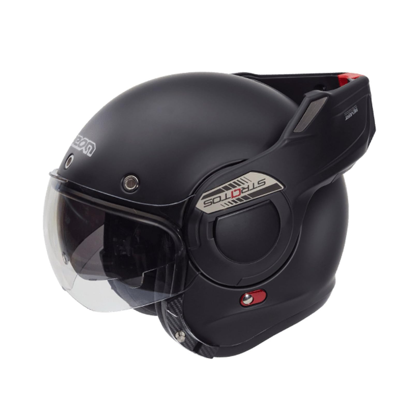 BEON Stratos Motorradhelm - Systemhelm Klapphelme mit Visier und Sonnenblende - Rollerhelm Sonnenblende - Motorrad Helm Damen & Herren - Integralhelm 180° Klappbar - Anti-Kratz-Visier - L