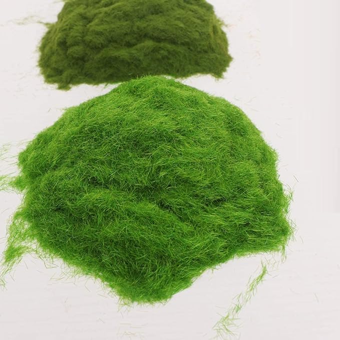 BANIRA Artificial Moss Powder Green Fake Grass Fairy Garden Miniatures Landscape Artificial Grass Powder (40, Green)-image-3