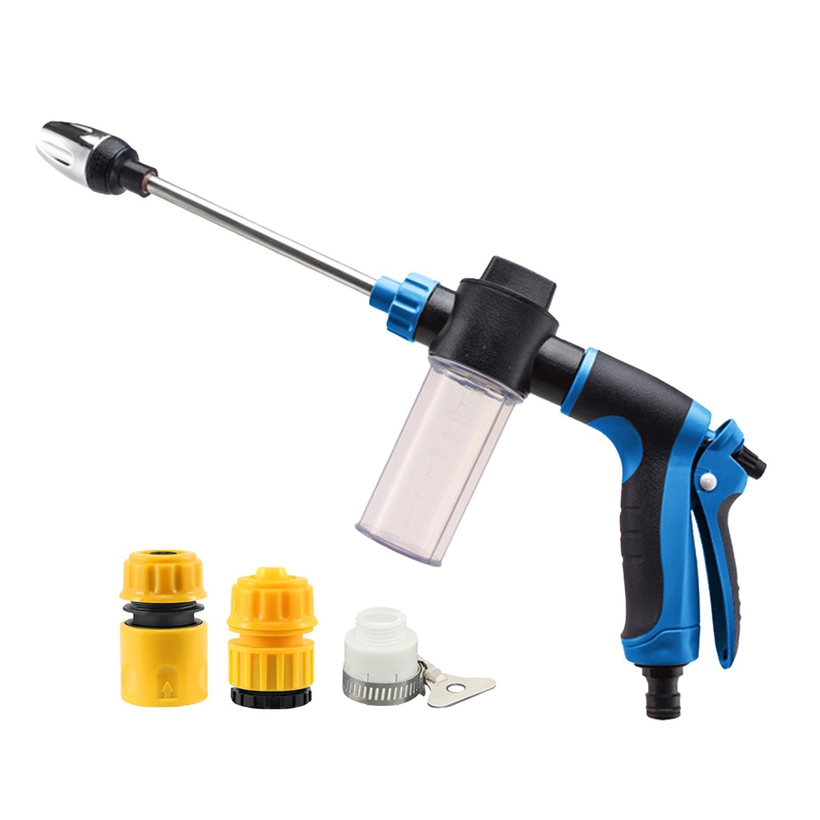 Espumador de Lavado de Coches Boquilla regulable herramienta de limpieza | Cañón de espuma de alta presión con manguera telescópica y puertos múltiples para Camión, RV, Moto, , Neumáticos, Ruedas,