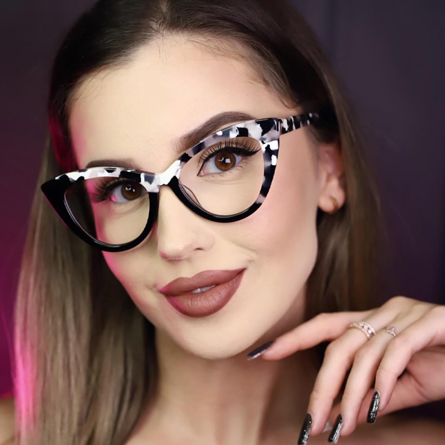 Zeelool Trendy Cat Eye Blue Light Blocking Glasses for Women UV400 Protection Eyewear Maxine WA454518 - Image 5