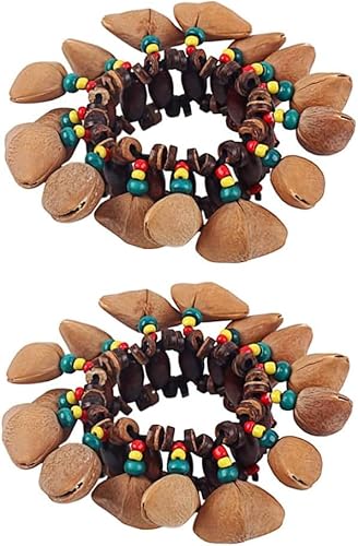 Pulsera de concha de nuez, instrumento musical africano, campanilla de tuerca africana, accesorios de percusión, instrumento musical para hombre y