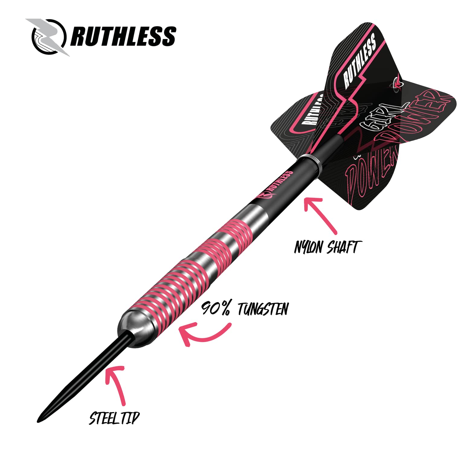 Amazon.co.jp: RUTHLESS RXガールパワーダーツセット| 90%タングステン