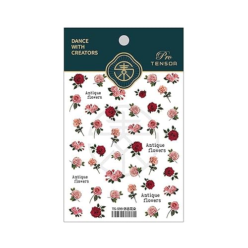 Miniatura 3 de Calcomanía de uñas grabada 5D herramienta de manicura calcomanía plateada flor de rosa rosa exquisita joyería de arte de uñas