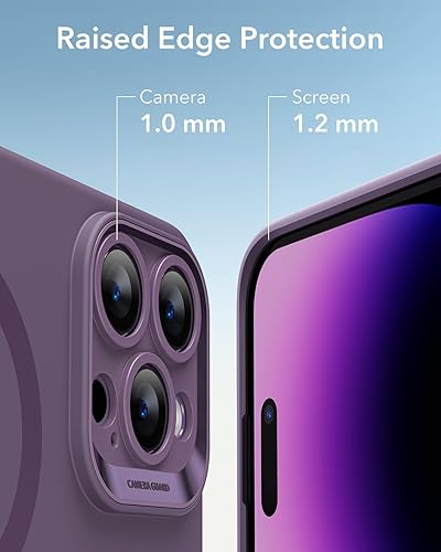 Vista 473 de ESR Funda para iPhone 15 Pro Max, compatible con MagSafe, de grado militar, negro transparente