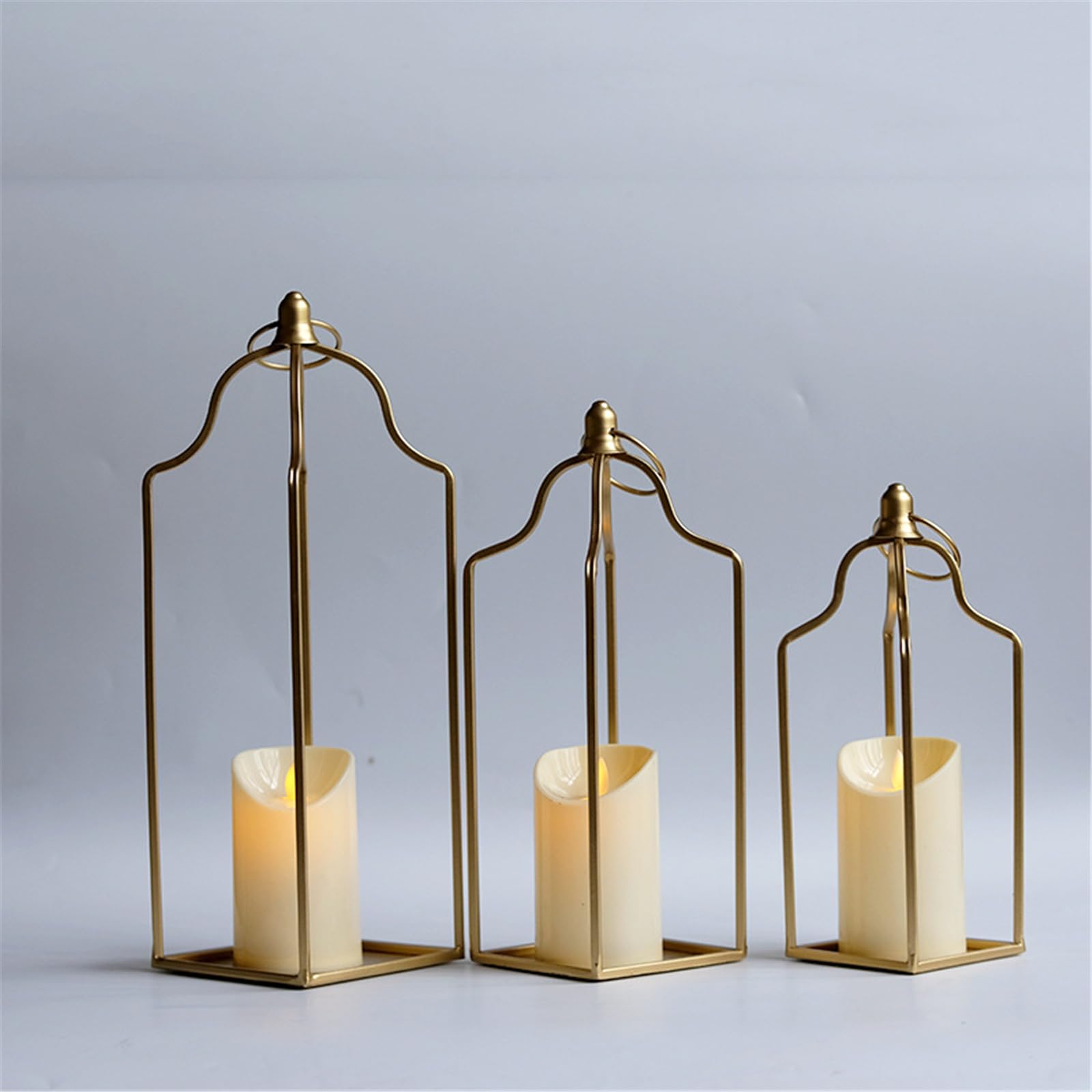 3-teilige Kerzenständer aus Eisen, europäische dekorative Mittelstücke, hängende Kerzenlampe für den Esstisch, Couchtisch, Desktop Display, europäische