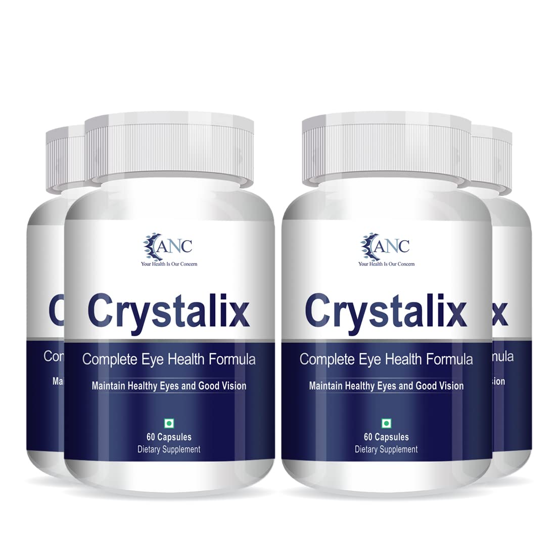 ANC Crystalix Eye Supplement Lutein, Zeaxanthin, Vitamin A, Vitamin B2, Vitamin E Support Eye Health, Helps in Improve Vision, Kids & Adults, Digital Safe Guard, Blue Light, Veg 60 Capsules-Pack of 2 — Amazon image 8