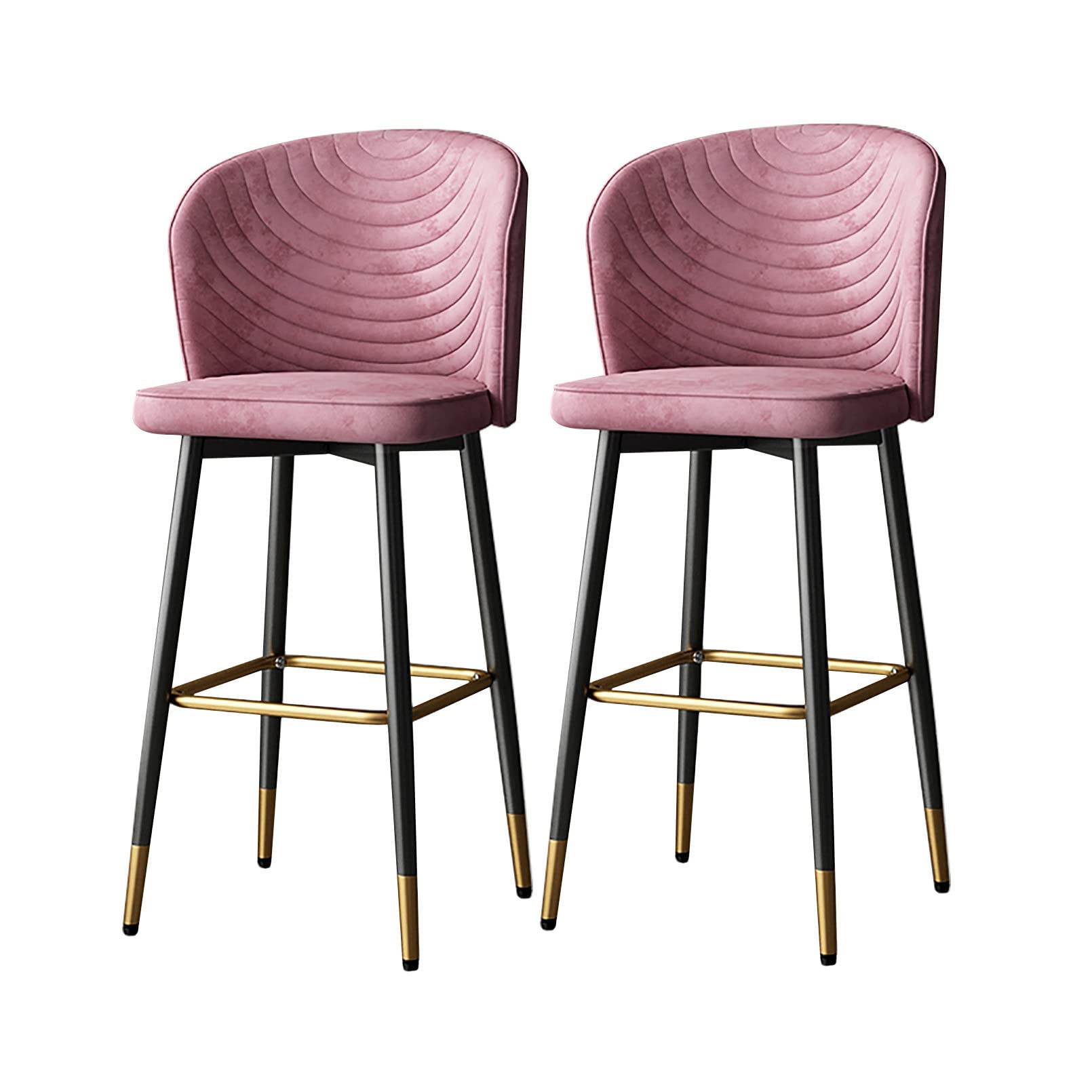 Coral Pink Velvet Bar Stool With Gold Legs atelieryuwa.ciao.jp