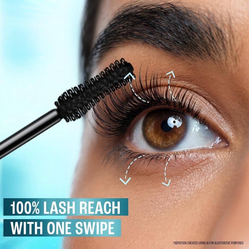 Lakme 9to5 Eyeconic Volumizing Mascara, Black, 2x Volume, Length & Lift, Lightweight & Smudgeproof, 12 ml 3