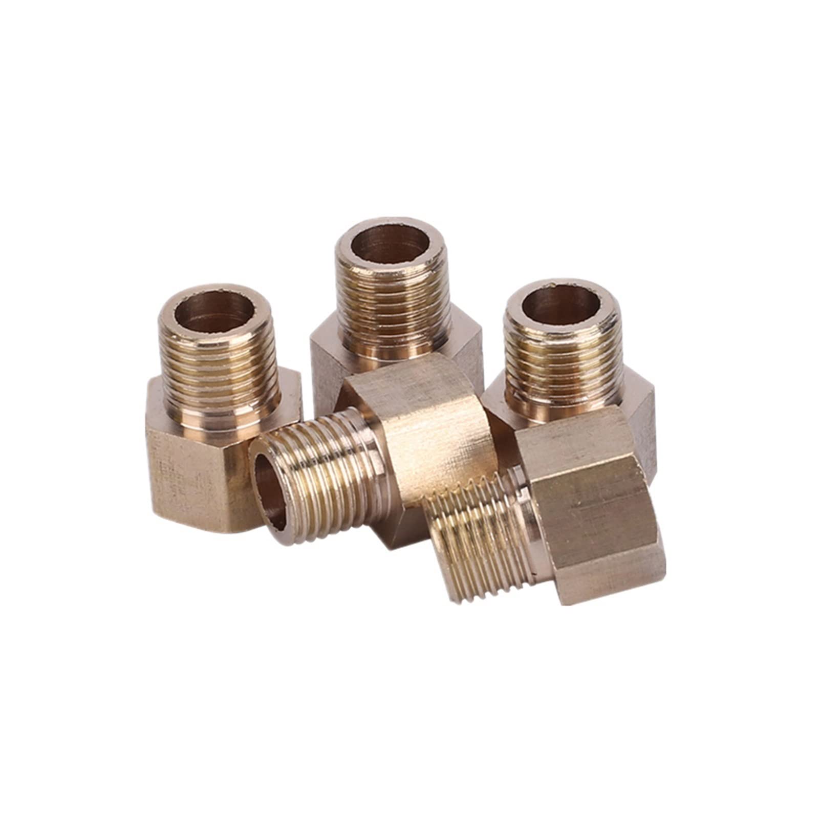 FJYDM Lot 2 Raccords Laiton M8-M20 Femelle-Mâle – Adaptateur Fileté Métrique Pour Carburant, Gaz, Eau