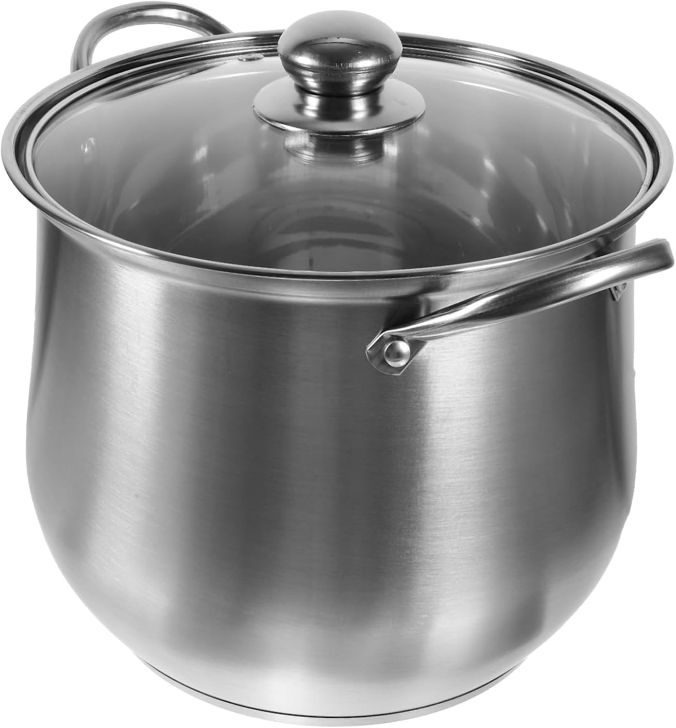 NUOBESTY Stainless Steel Stockpot with Lid Heavy Duty Soup Pot for Kitchen Cooking Anti-overflow and Anti-stick Design Even Heating Base Burn-resistant Handles for Soups Stews Noodles and