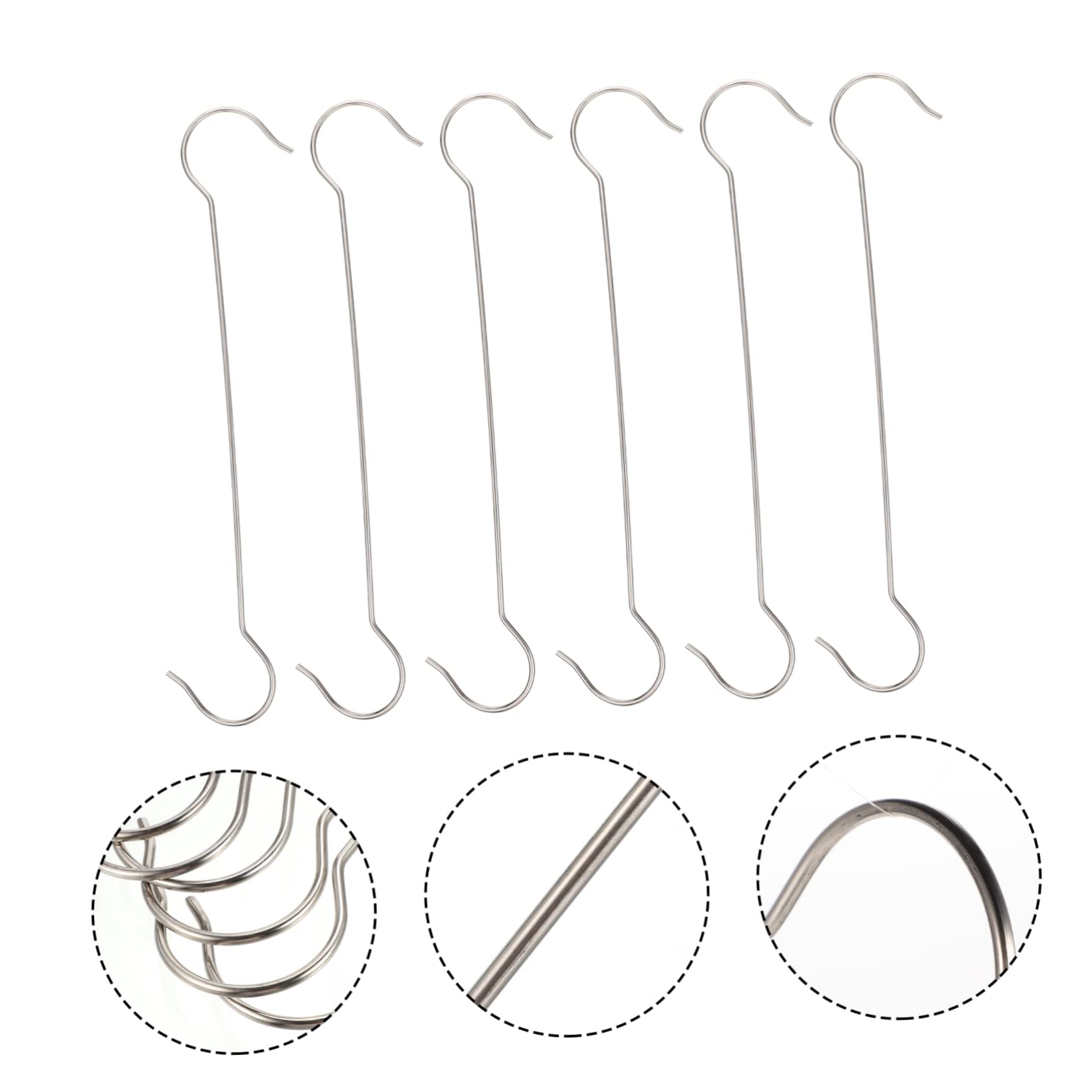 Yardwe 4 Set Allacciare Fioriera per Piante da Esterno Appendiabiti per Mangiatoia per Uccelli Ganci Pesanti Staffa per Piante Sospese Ganci di Estensione Acciaio Inossidabile 6 Pezzi * 4