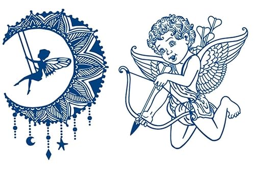 2 kleine Blätter Temporäre Amor Engel mit Bogen Tattoo Mond Tattoo Fee Semi-Permanentes Tattoo Langanhaltende Tattoos GZX035 044 2 kleine Blätter Temporäre Amor Engel mit Bogen Tattoo Mond Tattoo Fee Semi-Permanentes Tattoo Langanhaltende Tattoos GZX035 044
