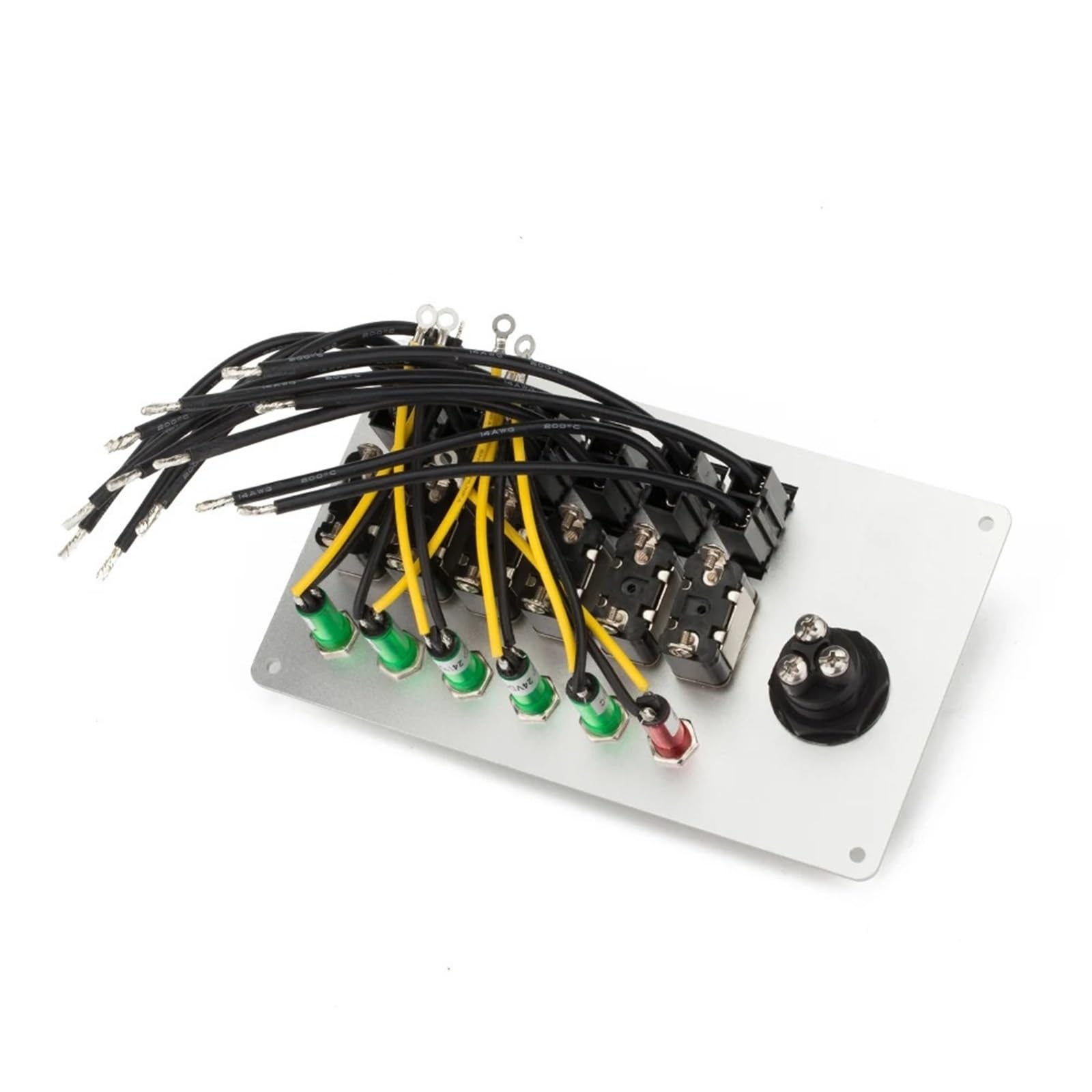 silnika Stater 12V Racing Switch Panel Race Car Ignition Accessory Engine Start 6 Lampka kontrolna 6 Bezpiecznikowy przełącznik szybkiego wyłączania włącznik zapłonowy rozrusznik