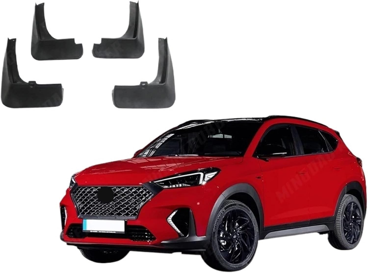 Molded Mud Flaps Compatible with Hyundai Tucson 2016-2018 Mudflap Splash Guards Mudguard Fender Front Rear 2017