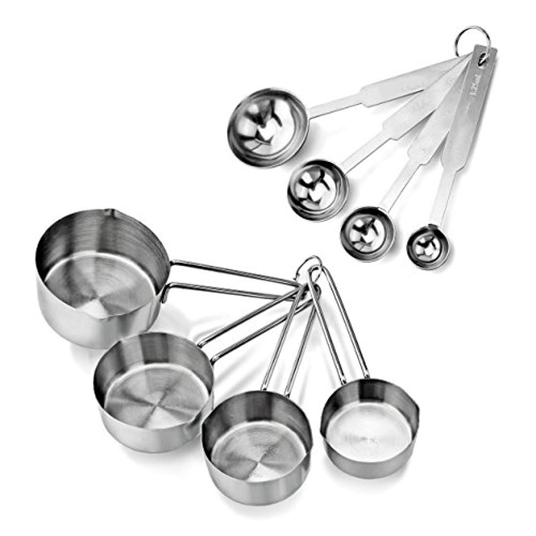 New Star Stainless Steel Measuring Spoons and Measuring Cups Combo, Set of 8