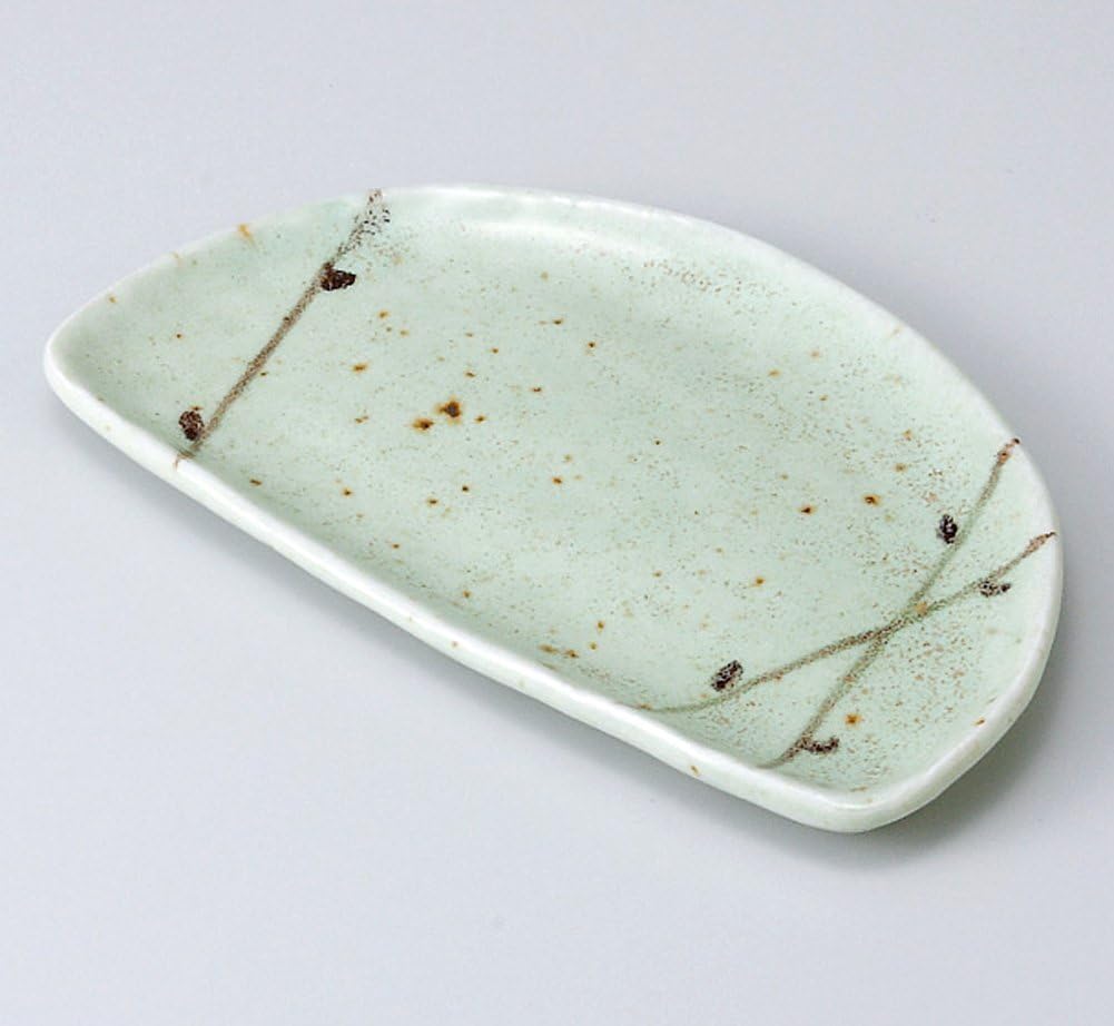 Japanese dishes His average kiln semilunar plate 5 PCs set MINO-yaki Japanese plates and fun toy (kitchen utensils) with set