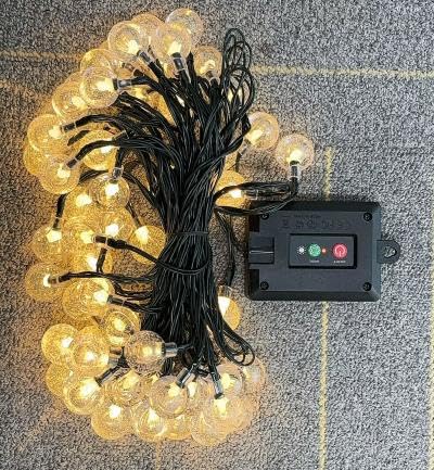 Electight ソーラー LEDイルミネーションライト 12M 60電球 屋外 防水 耐寒 夜間に自動点灯 8種点灯モード 高機能電球 屋外 室内 庭園 祝典 クリスマス 結婚式 ガーデン クリスマス 新年 パーティー 祭り 学園祭 結婚式 電球色