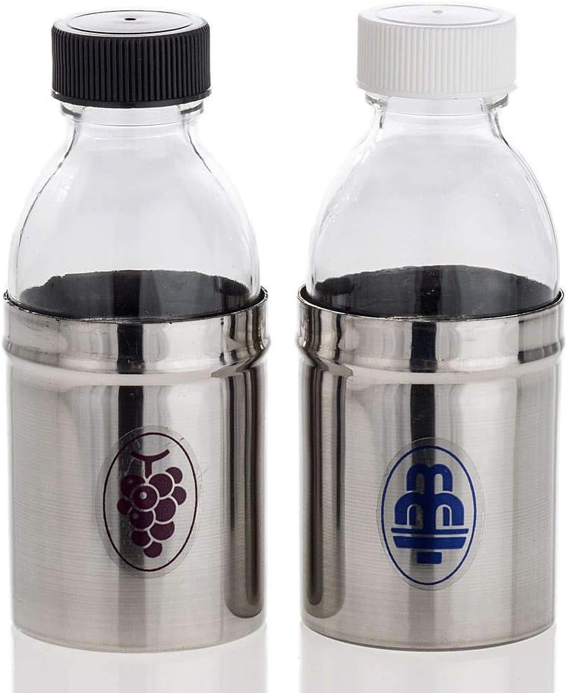 Holyart Cruets with Hermetic lid, Water and Wine 30 ml
