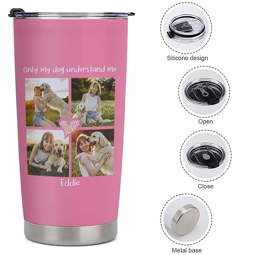 Miniatura 2 de Personalized Picture Tumbler for Men Women, Gift for Dad Mom Families Friends, Custom Photo Image & Text Travel Mug Cup, 20oz Coffee Tumbler,