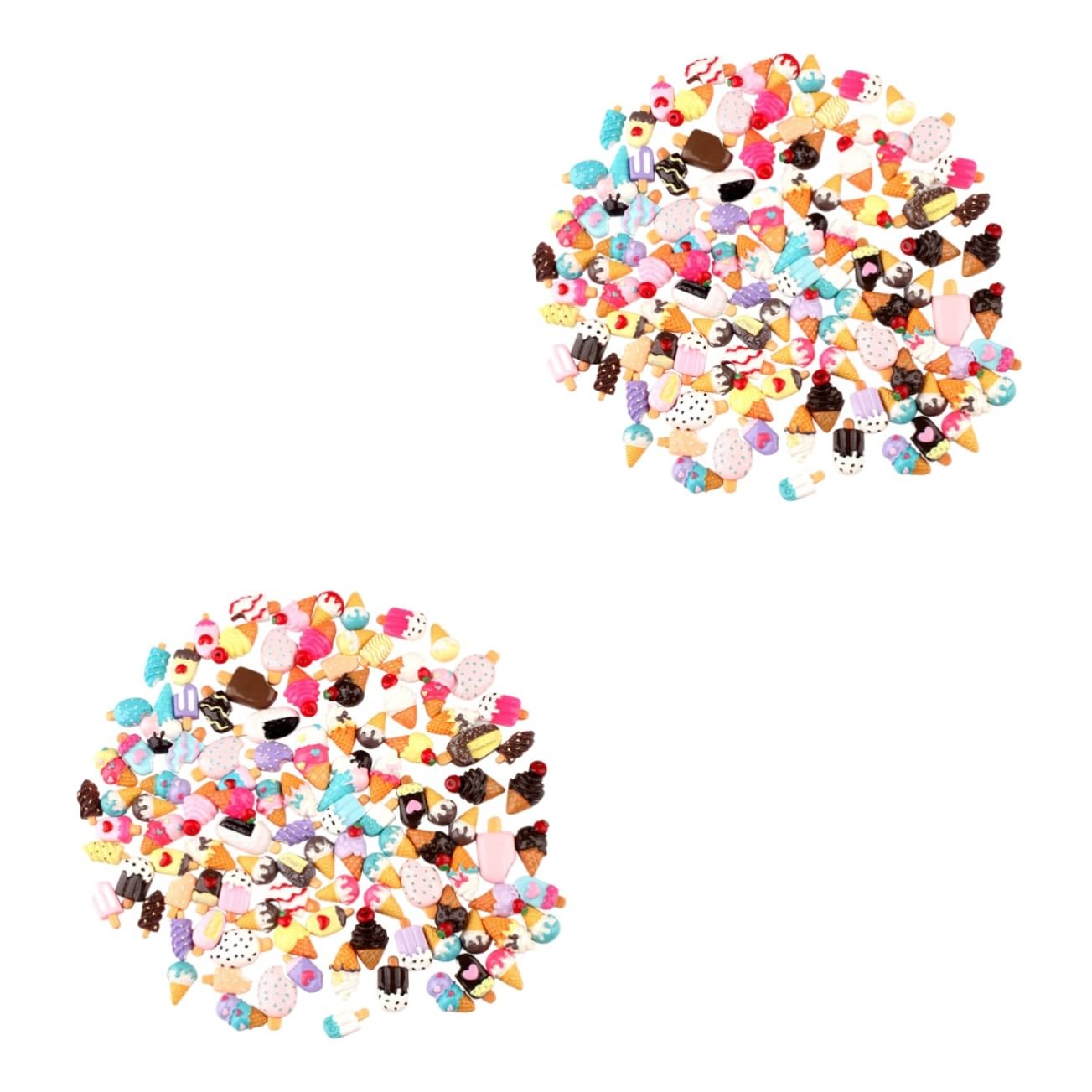 Accesorios de resina de helado SHINEOFI con 100 unidades de miniaturas infantiles para manualidades