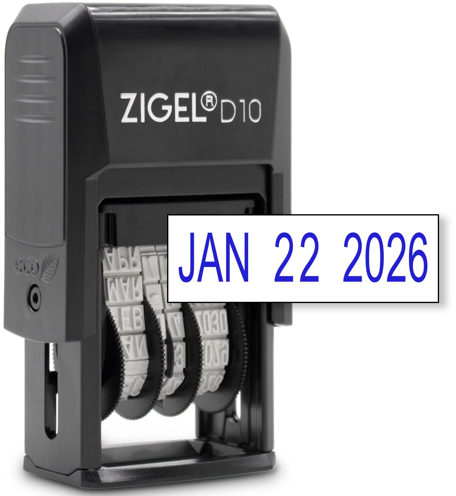 ZIGEL D10 Office Date Stamp - Self Inking Date Stamp - Blue