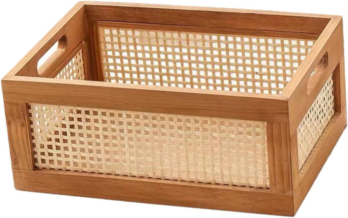 Zerodeko Large Storage Basket Black Fabric Storage Boxes Lids Woven Baskets for Bedroom 30x20x14cm