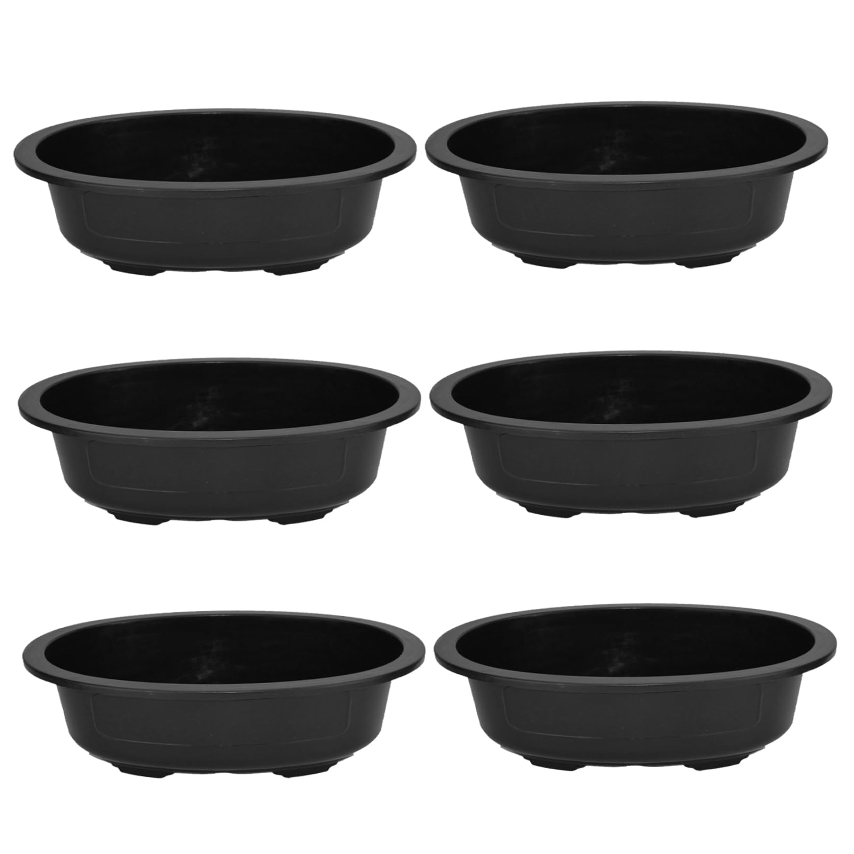 Pots de fleurs pour bonsaï ovales 38cm grand bac plastique jardin lot de 6