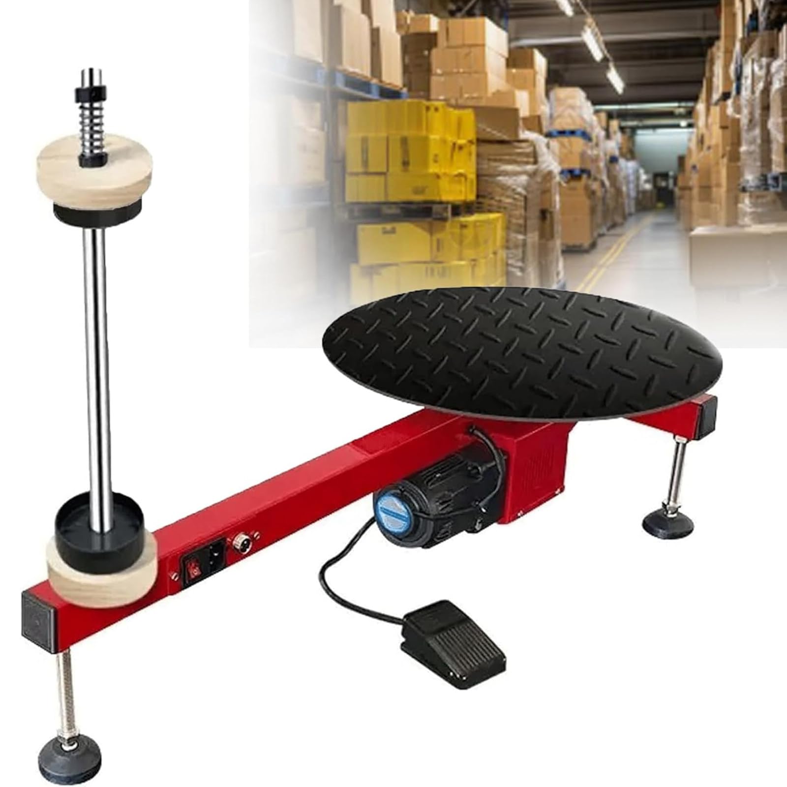 Elektrische Stretchfolienwickelmaschine, Elektrische Stretchfolie Wickelmaschine, Elektrischer Tischabroller Für Stretchfolie, Mit Handtablett, 30 U/min, Für Industrieverpackung Und Versand
